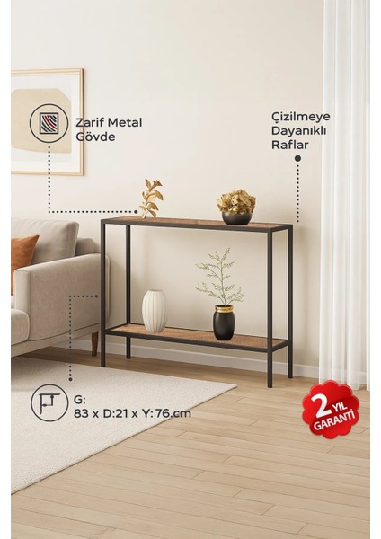 Küba Dresuar Raflı Dekoratif Kahve Köşesi - 83CM