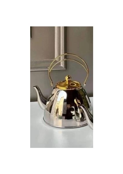 Vıcalına Çelik Çaydanlık Ithal Model Alman Markası Paslanmaz Çelik Çaydanlık Ocak Üstü Isıtıcı 3 Lt