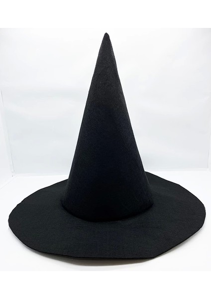 Siyah Renk Keçe Cadı Şapkası 35X38 cm - Lisinya