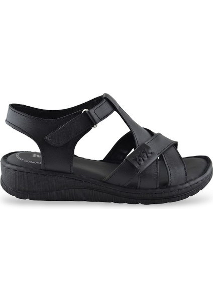 8149 Tam Ortopedik Deri Kadın Sandalet Deri Sandalet Ivazn