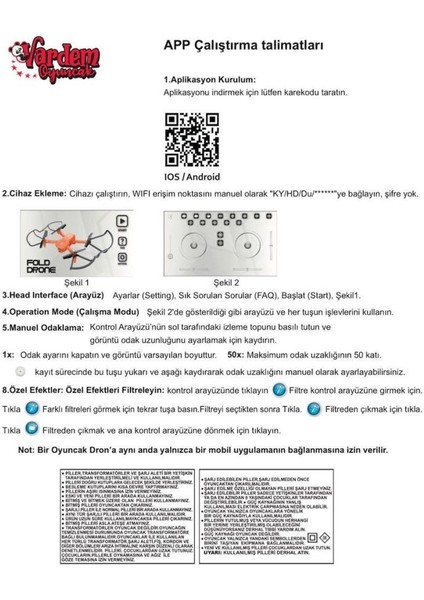 Nessiworld Dsx-41 Kumandalı 2.4g Şarjlı Kameralı Katlanabilir Drone -Vardem Oyuncak indirimleri