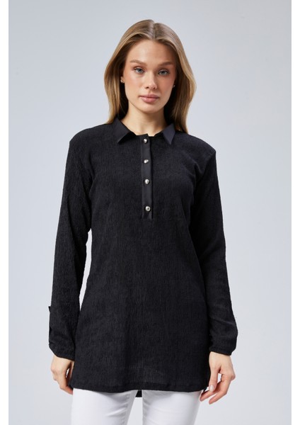 Likralı Sandy Kumaş Bluz