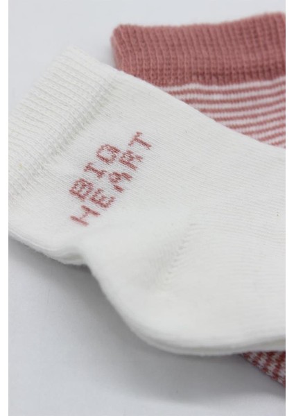 Nessiworld Bistyle Big Heart Penye Soket Çorap 2'li BS10117 Pudra fırsatları