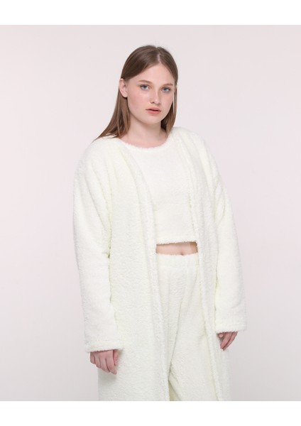 Welsoft Kumaş Beyaz Alt Üst Kimono Takımı modelleri