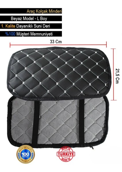 Fort Focus 1998-2005 Deri Oto Kolçak Kılıfı Örtüsü Capitone Süngerli Beyaz Nakışlı