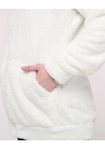 Kapüşonlu Polar Welsoft Peluş Hırka