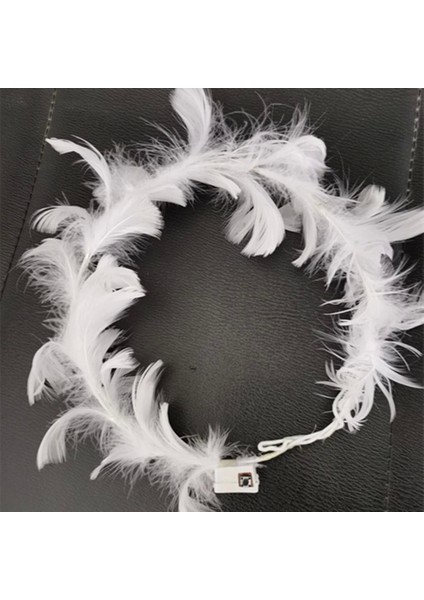 LED Işıklı Rengarenk Yanan 3 Fonksiyonlu Otrişli Parti Tacı Beyaz Renk 12X12 cm - Lisinya modelleri