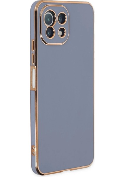 Xiaomi Mi 11 Lite Kılıf Volet Silikon - MAVI-(5796)