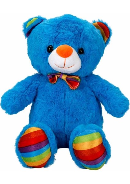 Nessiworld Oturan Kurdeleli Renkli Peluş Ayı 30 cm