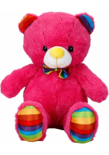 Nessiworld Oturan Kurdeleli Renkli Peluş Ayı 30 cm modelleri