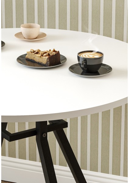 Yuvarlak Yemek Masası 80 cm Mutfak Masası Balkon Masası Roma Beyaz modelleri