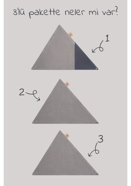 Yumuşak ve Nefes Alabilen 3’lü Müslin Bebek Fular Set