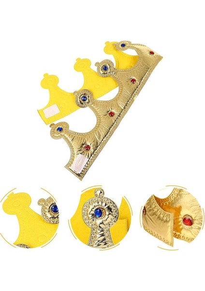 Altın Renk Eva Malzemeden Imal Çocuk Kral Tacı 57 cm fırsatları