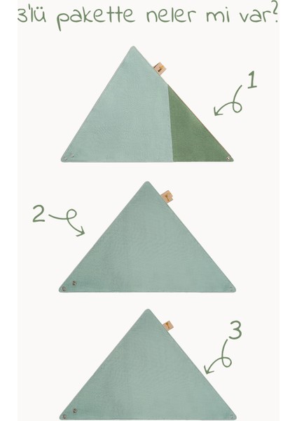 Yumuşak ve Nefes Alabilen 3’lü Müslin Bebek Fular Set