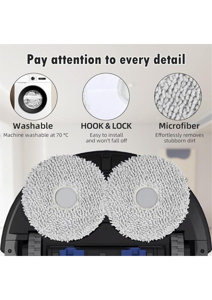 Ecovacs Deebot T50 Max / T50 Pro / T50 Omni / T50 Pro Omni Elektrikli Süpürge Parçaları Için Toz Torbaları ve Paspas Pedleri Yedekleri (Yurt Dışından) modelleri