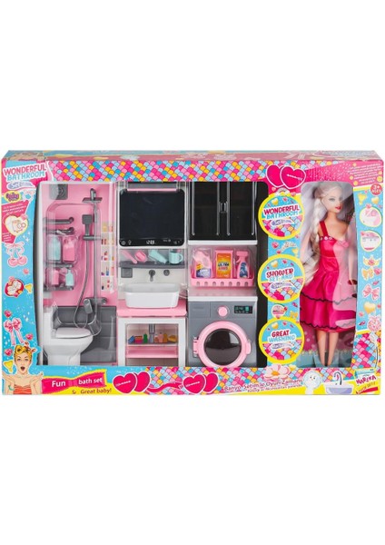 Nessiworld OYD-02393 Bebek ile Banyo Seti Oyun Zamanı -Oydaş Oyuncak