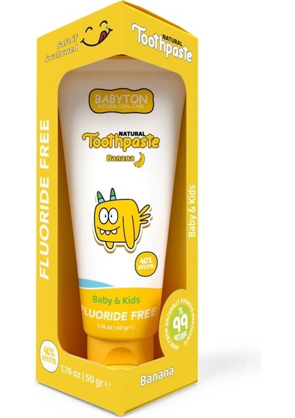 Nessiworld Babyton Organik Doğal Muz Aromalı Diş Macunu 50 gr