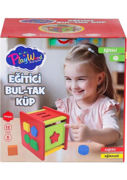 Nessiworld ONY-411 Ahşap Eğitici Bultak Küp -Onyıl Oyuncak
