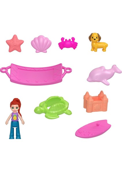 Nessiworld JFV00 Polly Pocket Ananas Köpekçik Plajı Mini Oyun Seti indirimleri
