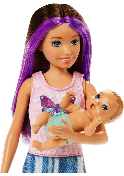 Nessiworld HJY33 Mavi Saçlı Skipper Bebek Bakıcısı ve Oyun Seti modelleri