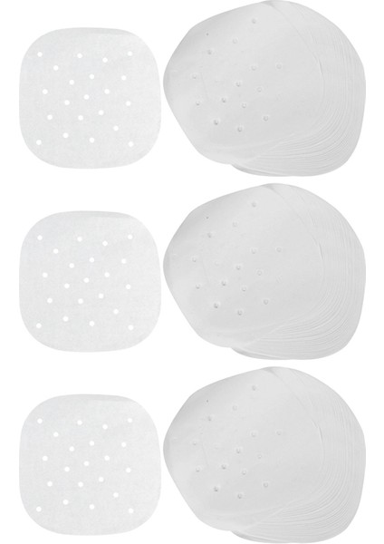 600 Yaprak 8 Inç Hava Fritöz Astarı Delikli Pişirme Parşömen Fırını Vapur Yapışmaz Buharda Pişirme Kağıdı (Yurt Dışından)