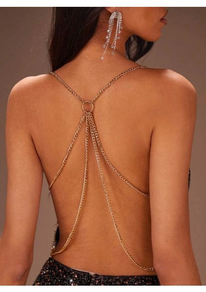 For Dreams 8614 Pullu Sırt Dekolteli Fantazi Elbise