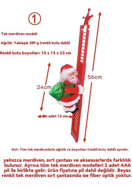 Elektrikli Müzikli Noel Baba Merdiven Süsü Asılı Aksesuar (Yurt Dışından) modelleri