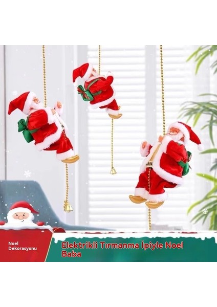 Elektrikli Müzikli Noel Baba Merdiven Süsü Asılı Aksesuar (Yurt Dışından) fırsatları