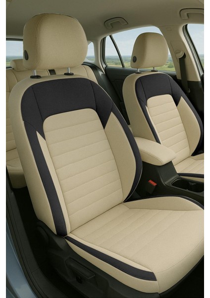 Mocha Tay Tüyü Üniversal Oto Koltuk Kılıfı- 5 Koltuk Tam Set