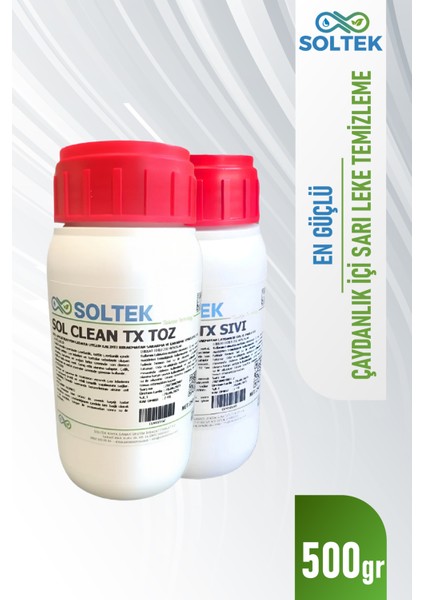Çaydanlık İçi Sarı Leke Temizleme Sol Clean Tx Toz ve Dış ve İç Parlatıcı Sol Clean Tx Sıvı
