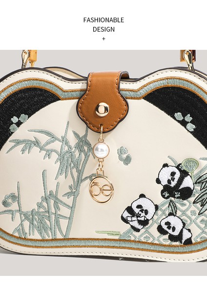 Yeni Çin Tarzı Bambu Bölümlü Panda Omuz Çantası (Yurt Dışından) fiyatları