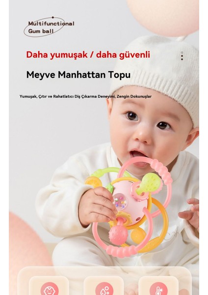 Manhattan El Kavrama Topu Silikon Isırılabilir Bebek Oyuncakları (Yurt Dışından) fiyatları
