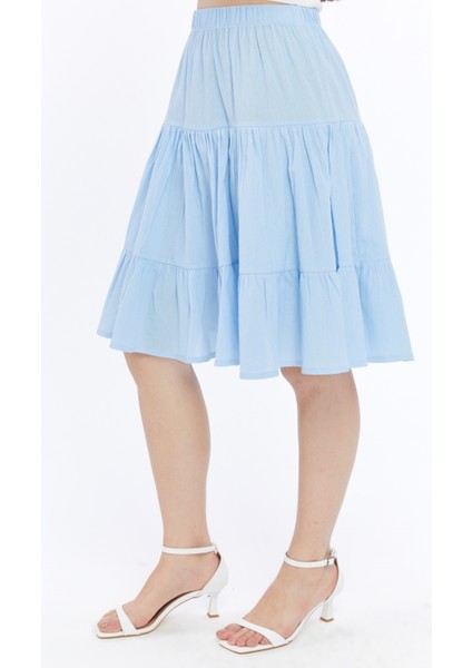 %100 Pamuk Kumaş Midi Boy Şort Etek fırsatları