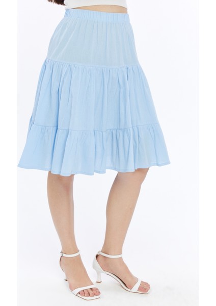 %100 Pamuk Kumaş Midi Boy Şort Etek indirimleri