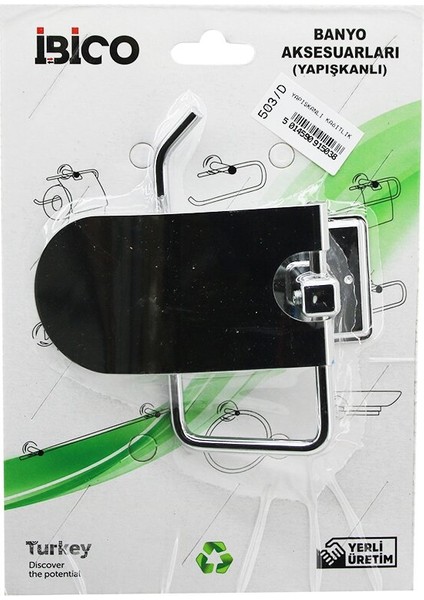 Dil Kapaklı Metal Wc Kağıtlık Yapışkanlı Montaj BNY-503D (5256)