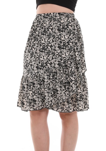 Çiçek Desenli Anvelop Etek fırsatları