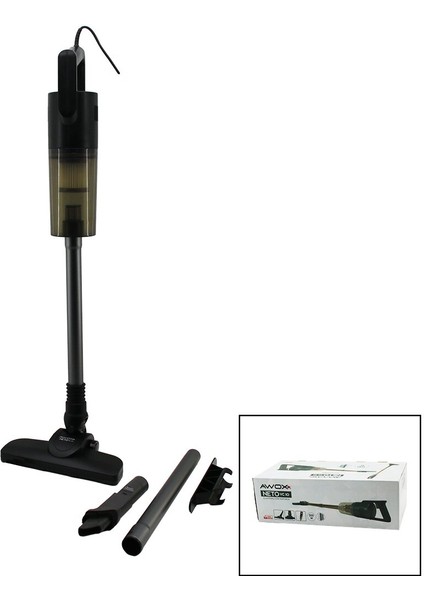 Awox Neto Vc-10 Gri Metal Saplı Dik Elektrikli Süpürge 500W 5mt KABLOSAP=75+35=110CMHEPA Filtre (5256)