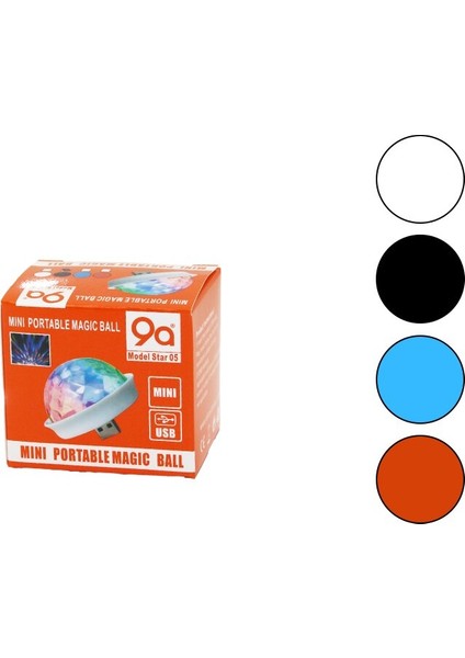 USB Disko Lamba 4W Mini Ufo Model=çap:5cm -- Y: 4.5cm DC-5V (5256)