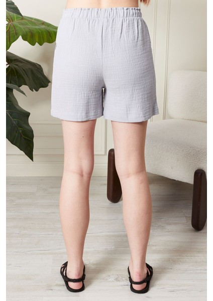 %100 Koton Mollis Kumaş Şort