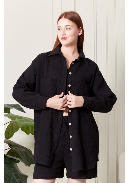 %100 Pamuk Kumaş Kadın Gömlek