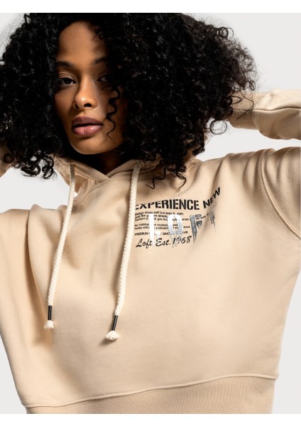 Loose Crop Kadın Sweatshirt