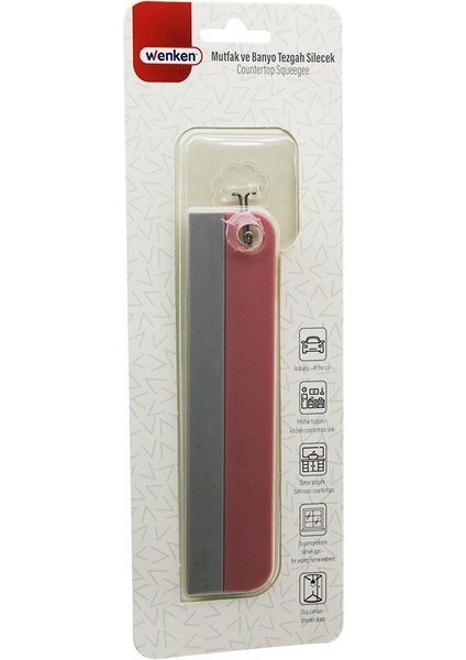 Mutfak-Banyo Tezgah Oto-Ev Pencere Silecek Camsil - Çekpas Sapsız - Tutacaklı Askılıklı 17.5cm (5256)