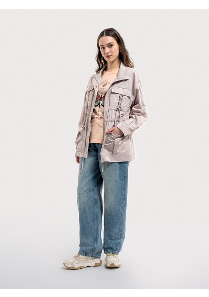 Loose Fit Kadın Yağmurluk