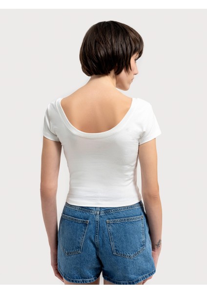 Crop Kadın Tshirt K.kol