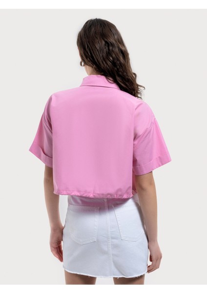 Long Crop Kadın Gömlek K.kol