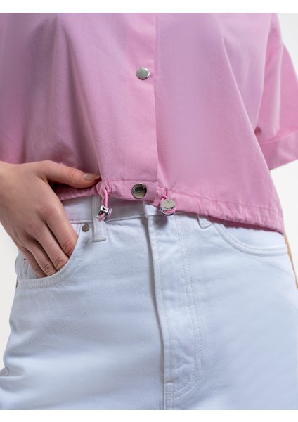 Long Crop Kadın Gömlek K.kol