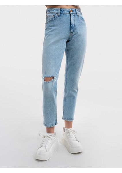 Mom Slim Fit Kadın Pantolon