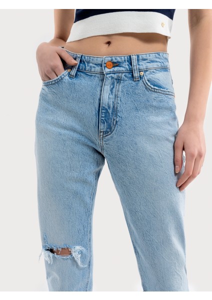 Mom Slim Fit Kadın Pantolon