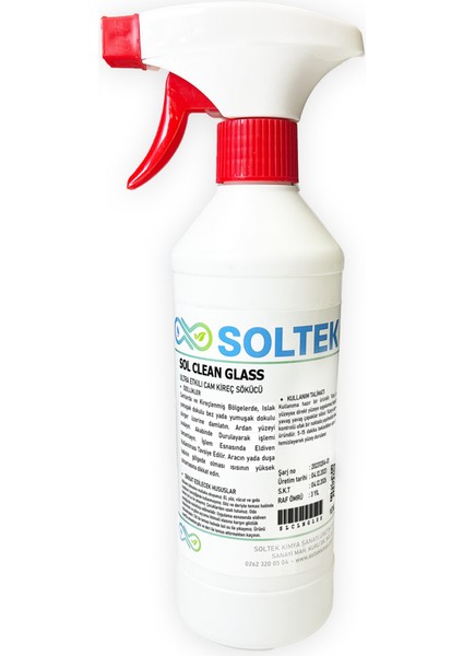 Ultra Etkili Duşakabin Cam Kireç Sökücü Sprey - Sol Clean Glass 500 ml fırsatları