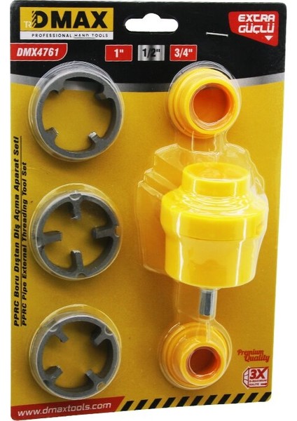 6pcs Plastik Su Borusu Dış Diş Açma Matkap Ucu 1 - 1/2 - 3/4 (5256)